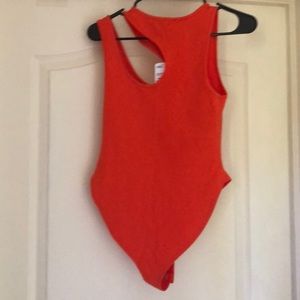 Forever 21 Other - Forever 21 deep orange cut-out bodysuit Forever 21 Other - Forever 21 deep orange cut-out bodysuit